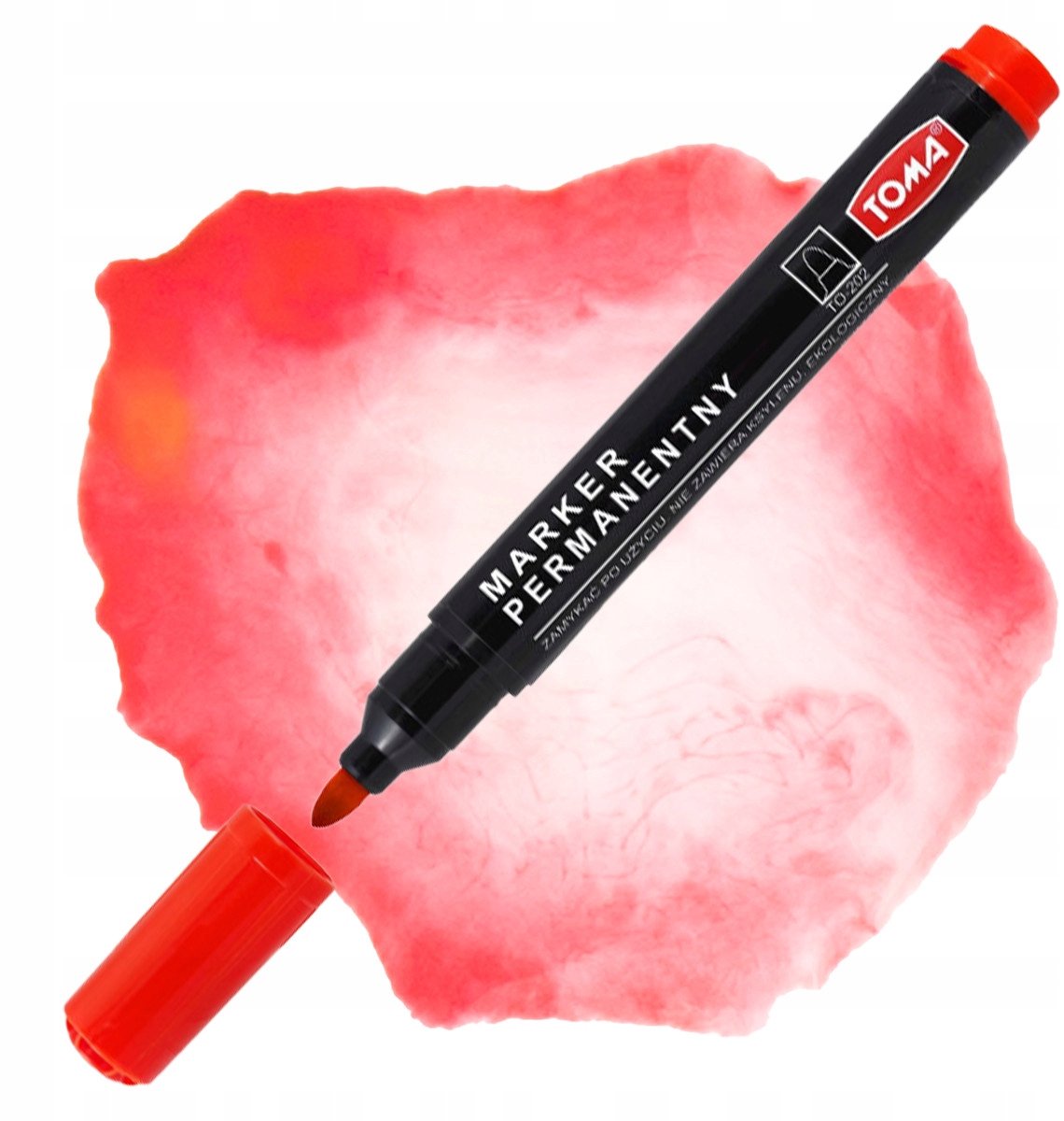 Permanente marker rood - dik en onuitwisbaar