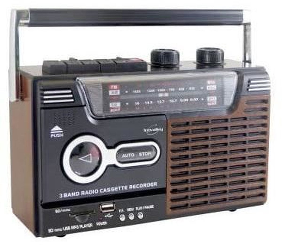 Radiocassetterecorder - INOVALLEY - RK10N - 1 x 8 Watt luidspreker - AM/FM/SW1/SW2