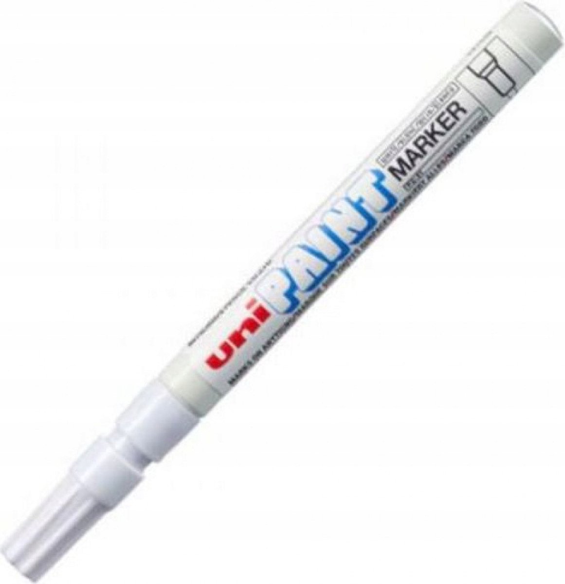 UNI Olie-marker Wit Permanent - Metaal & Glas