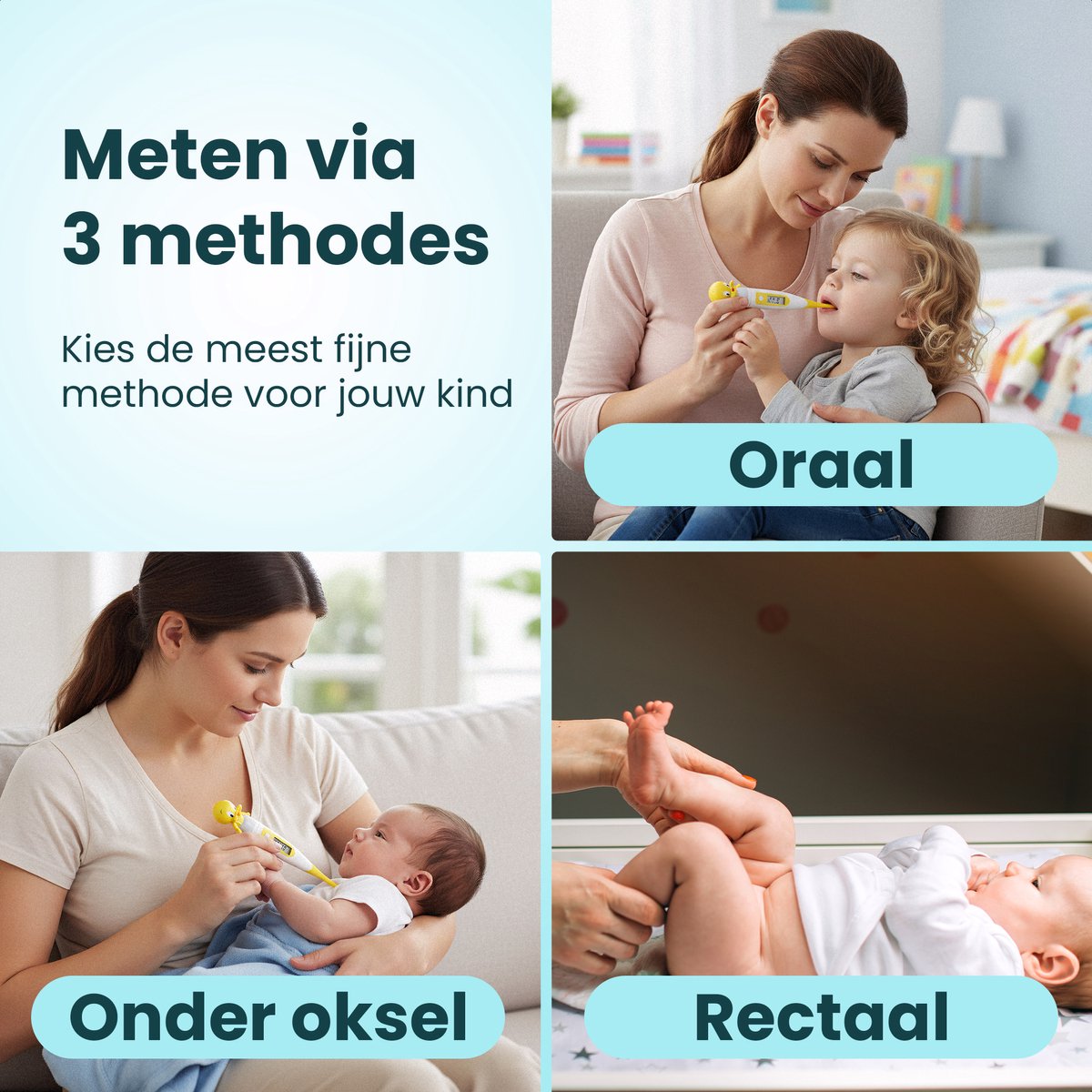 Babydrogist digitale Baby Thermometer met flexibele tip - Rectaal, oksel & oraal - Eend — cadeau in Cadeau-ideeën - foto 5