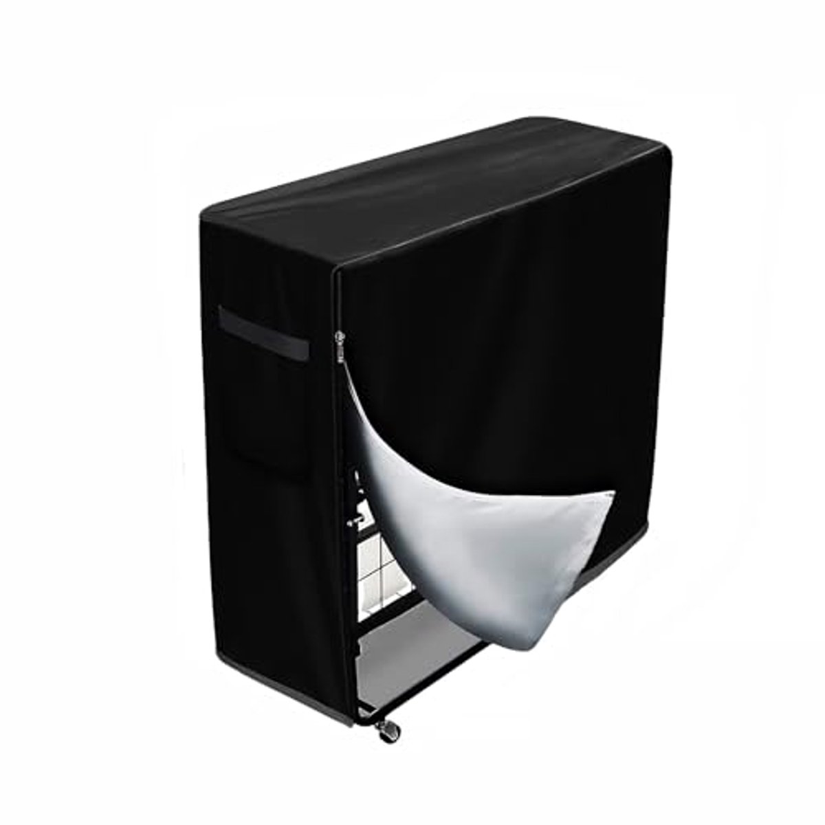 Opklapbed Opberghoes - Opvouwbare Bedhoes, Stofdicht en Waterdicht met Rits en Verstelbaar Trekkoord (S-80 x 30,5 x 94 cm)