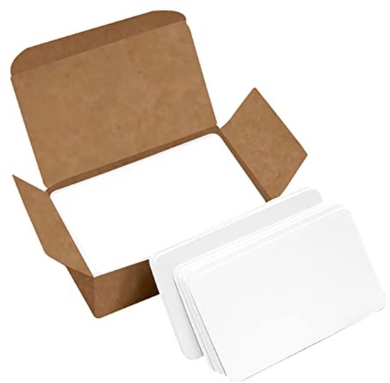 Blanco indexkaarten, 600 stuks in 6 kleuren, kraftpapier