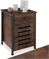 tectake - Table de chevet Waterford - 40x42x60.5cm - industriel - marron foncé - 404724