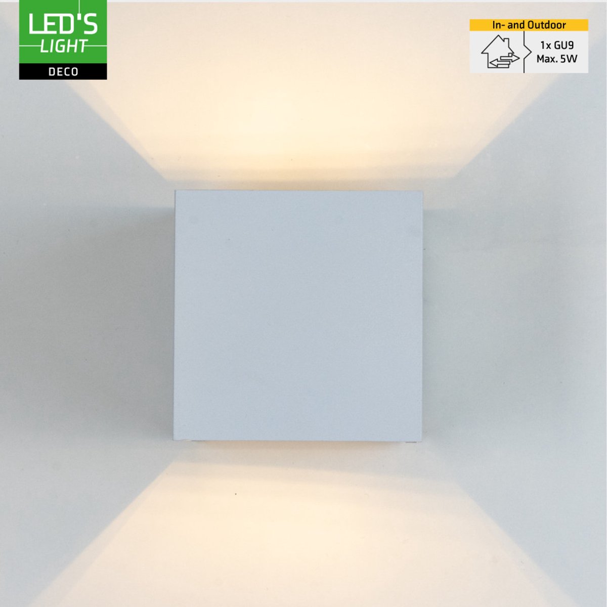 LED’S LIGHT DECO Buitenlamp zonder Lichtbron - Verstelbare Kappen - 1x G9 Fitting - Waterdicht IP65 Wandarmatuur - Tuinverlichting Gevel - Voor Binnen en Buiten - Wit