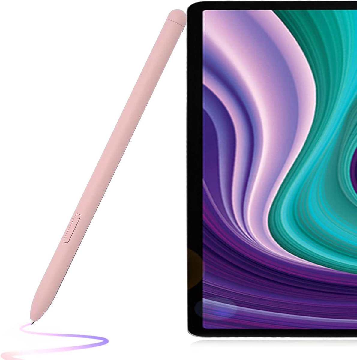 Allecto Plus - Styluspen voor tablet, nauwkeurige slimme pen met 5 tips (roze)