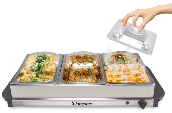 Beper P101tem002 Buffetverwarmer 2x 24l + 11l