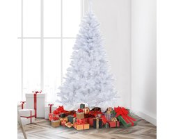 Kunstkerstboom - 120 cm - incl. standaard - Realistische Kerstboom - Dennenboom 220 Takken - Wit