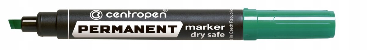 Centropen Permanent Marker Groen, Schuin 2-5mm, Dry Safe