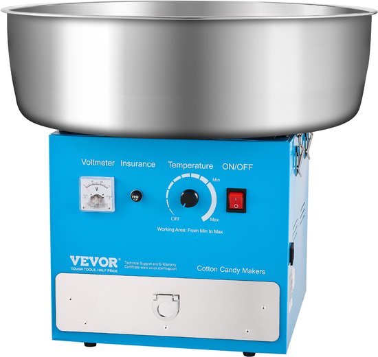 VEVOR Commerciële Suikerspinmachine Suikerspinmaker 1000W Feestblauw — afbeelding 2