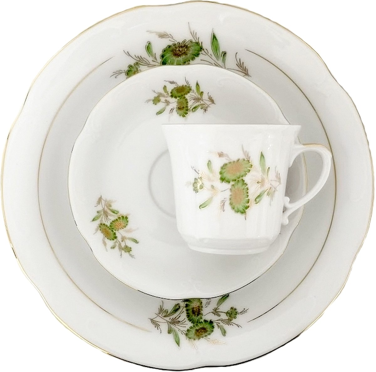 Kamélia Porseleinen Kop & Schotel Set 250ml - Decor 024
