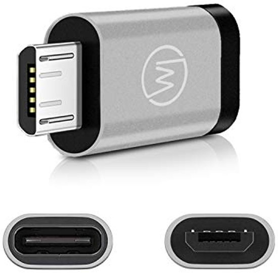 HEITECH Adapter 3-er Set für Micro-USB und Mini-USB auf USB-C Stecker