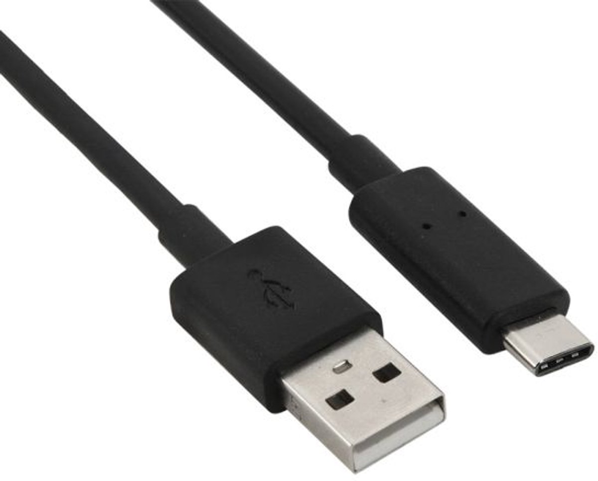 USB-C naar USB 2.0 kabel, 25cm, Zwart