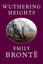 Boek 'Wuthering Heights' van Emily Brontë met een foto van een kale boom op een mistige heide.