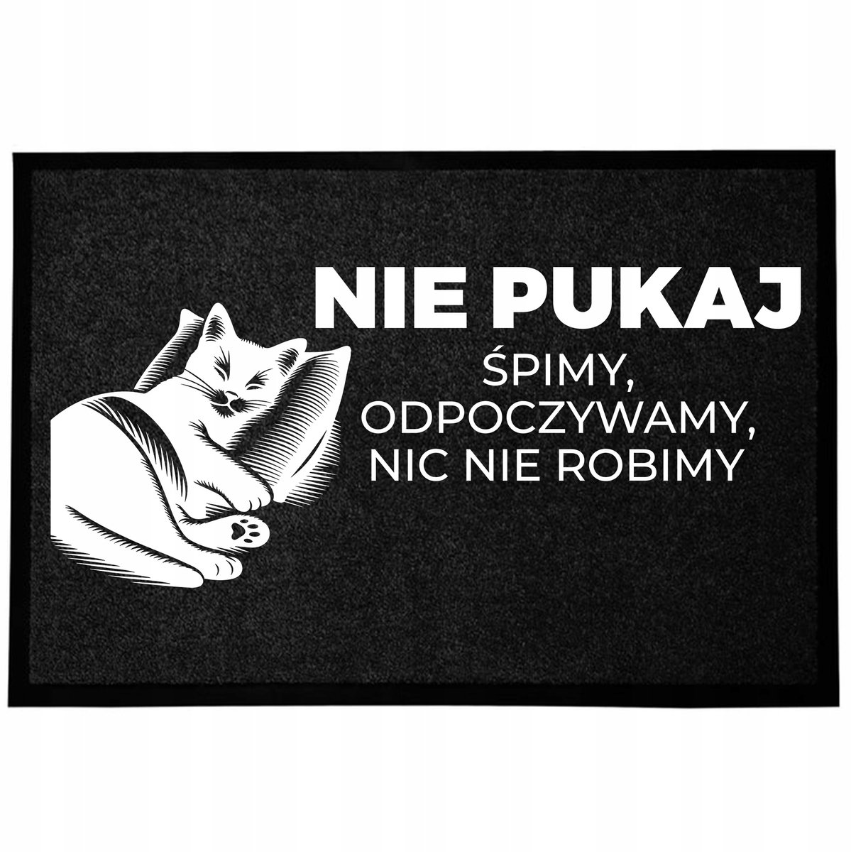 Grappige Woonmat 'Niet Storen' Antislip 40x60cm Zwart