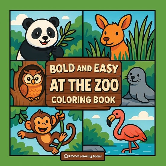Bold & Easy Stress Relief Coloring Books- Bold & Easy At The ... - cover
