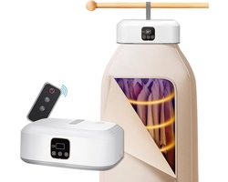 Draagbare elektrische droger - opvouwbare droger, UV-sterilisatie/timer 8u/360° warme lucht, mini-droger, verstelbaar, voor huis, reizen, camper en compacte wasserij