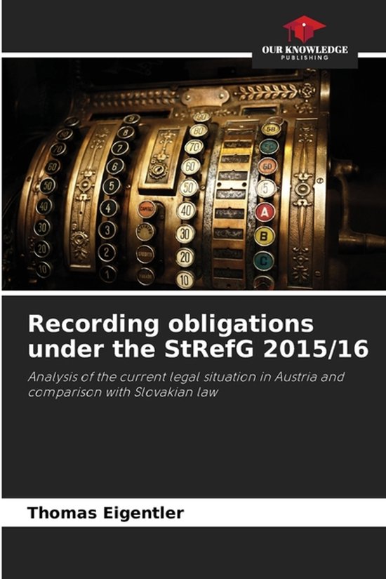 Recording obligations under the StRefG 2015/16 - cover