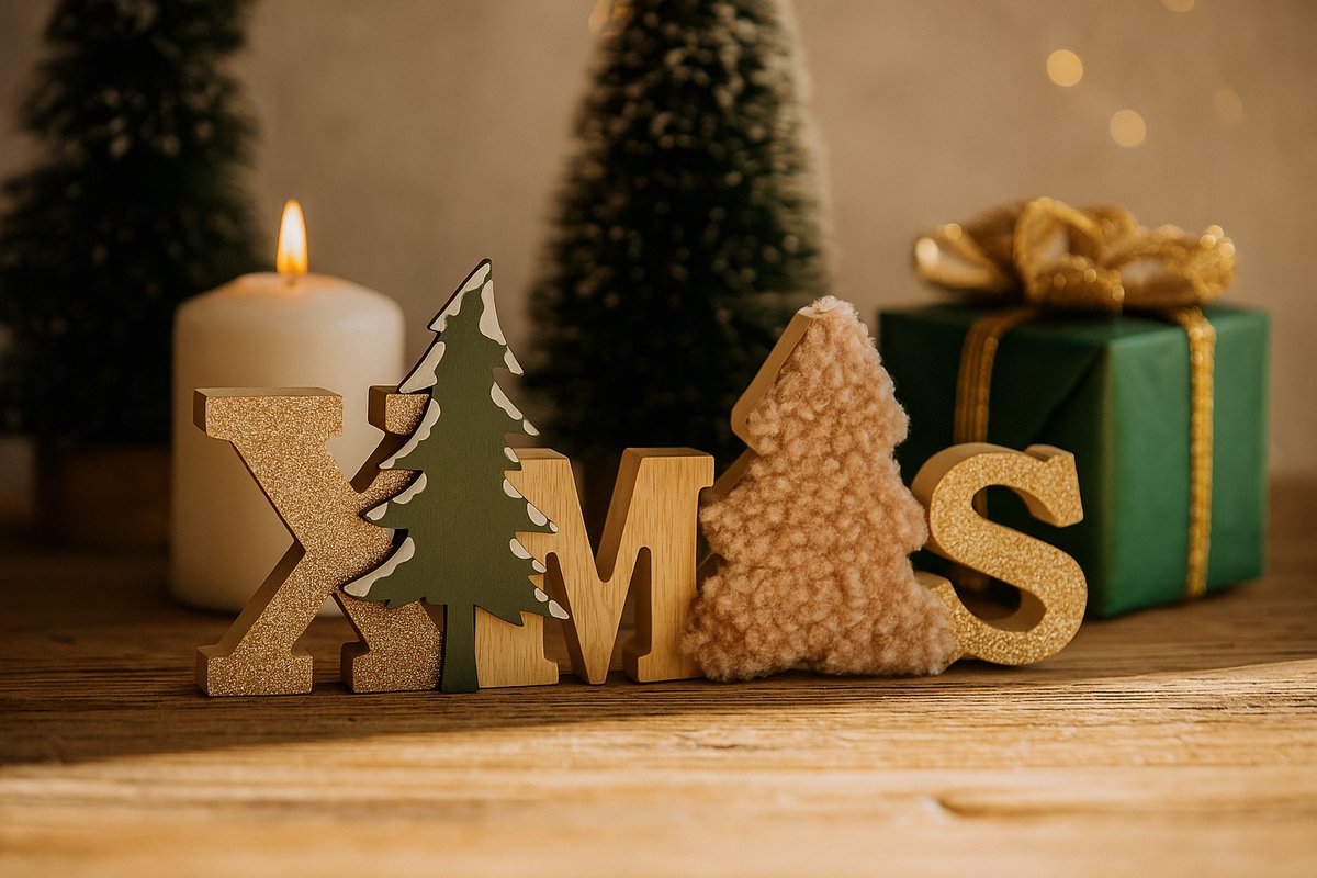 Kerstletters - Xmas Letters - Kerst Decoratie - Houten kerstdecoratie Xmas Letters