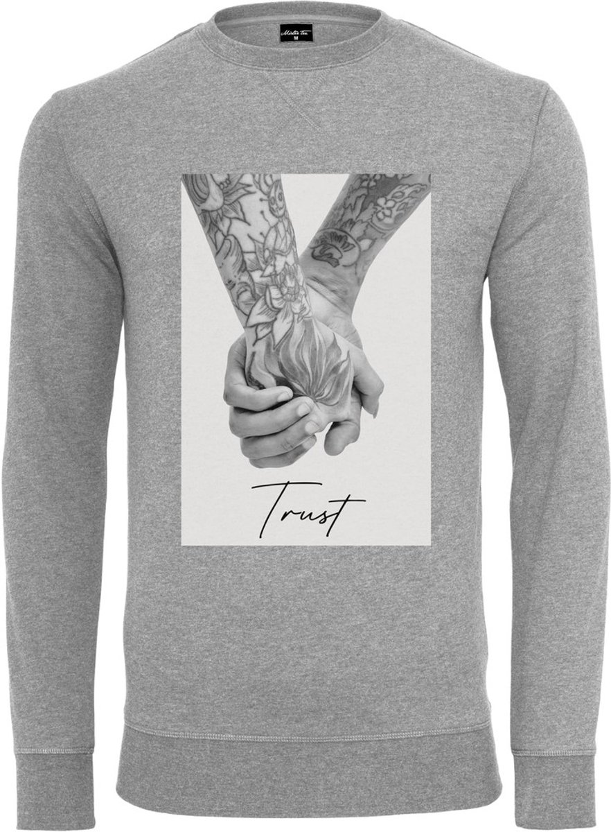 Mister Tee Trust 2.0 Crewneck sweater/trui M Grijs