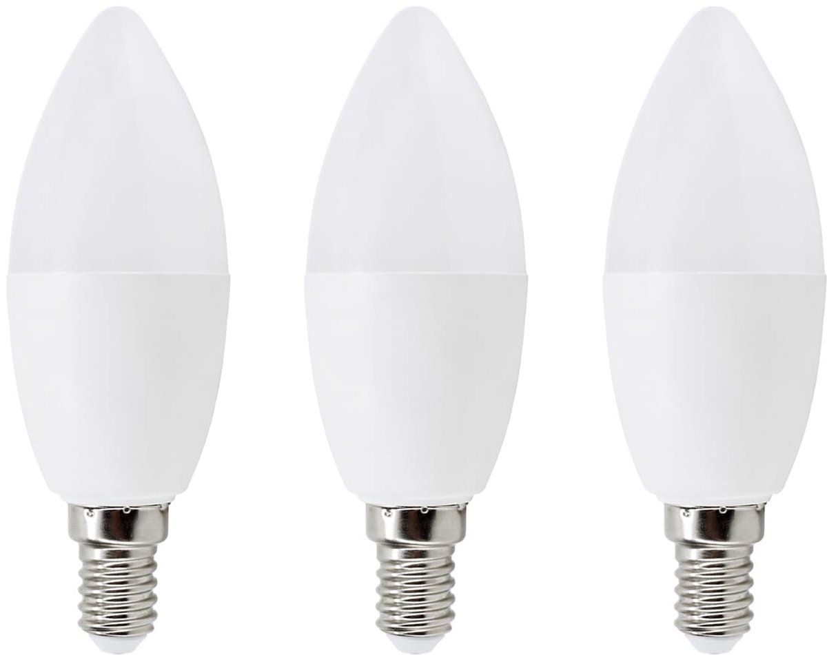Bemko Premium LED Lamp E14 - vervangt 50W (7.5W) - 740lm - 4000K Neutraal Wit - 230V - 3 stuks