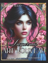 Damer från Jugendtiden Målarbok för vuxna