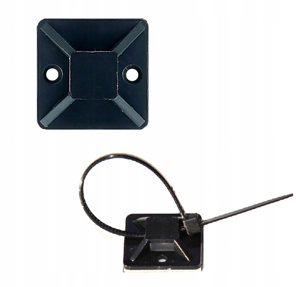 Zwarte kabelbinders 30x30mm Zwart - 10 st