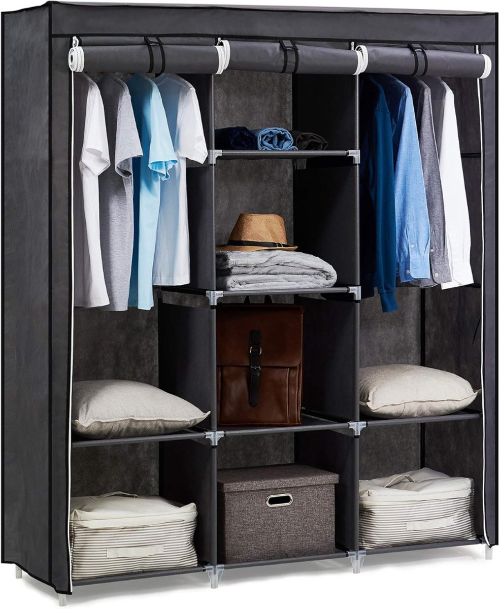 White-Label® Dressing Kasten - Kledingkast - Kledingkasten Slaapkamer - Organizer - Zwart