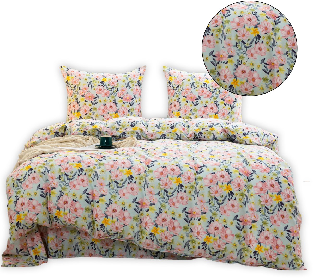 Luxe Dekbedovertrekset 140x200cm & Kussensloop 70x80cm - Antonio