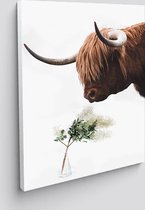Schilderij op Canvas | Highlander / Hooglander | 60 x 90 cm | PosterGuru