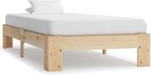 Bedframe Bruin GrenenHout 90x200 cm (Incl LW Anti kras Vilt) - Bed frame met lattenbodem - Tweepersoonsbed Eenpersoonsbed