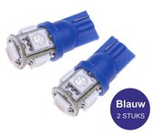 T10 5-LED 10-32 VOLT Blauw Auto-Vrachtwagen-Interieur-Binnenverlichting