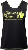 Gorilla Wear Odessa Cross Back Tank Top - Zwart/Neon Groen