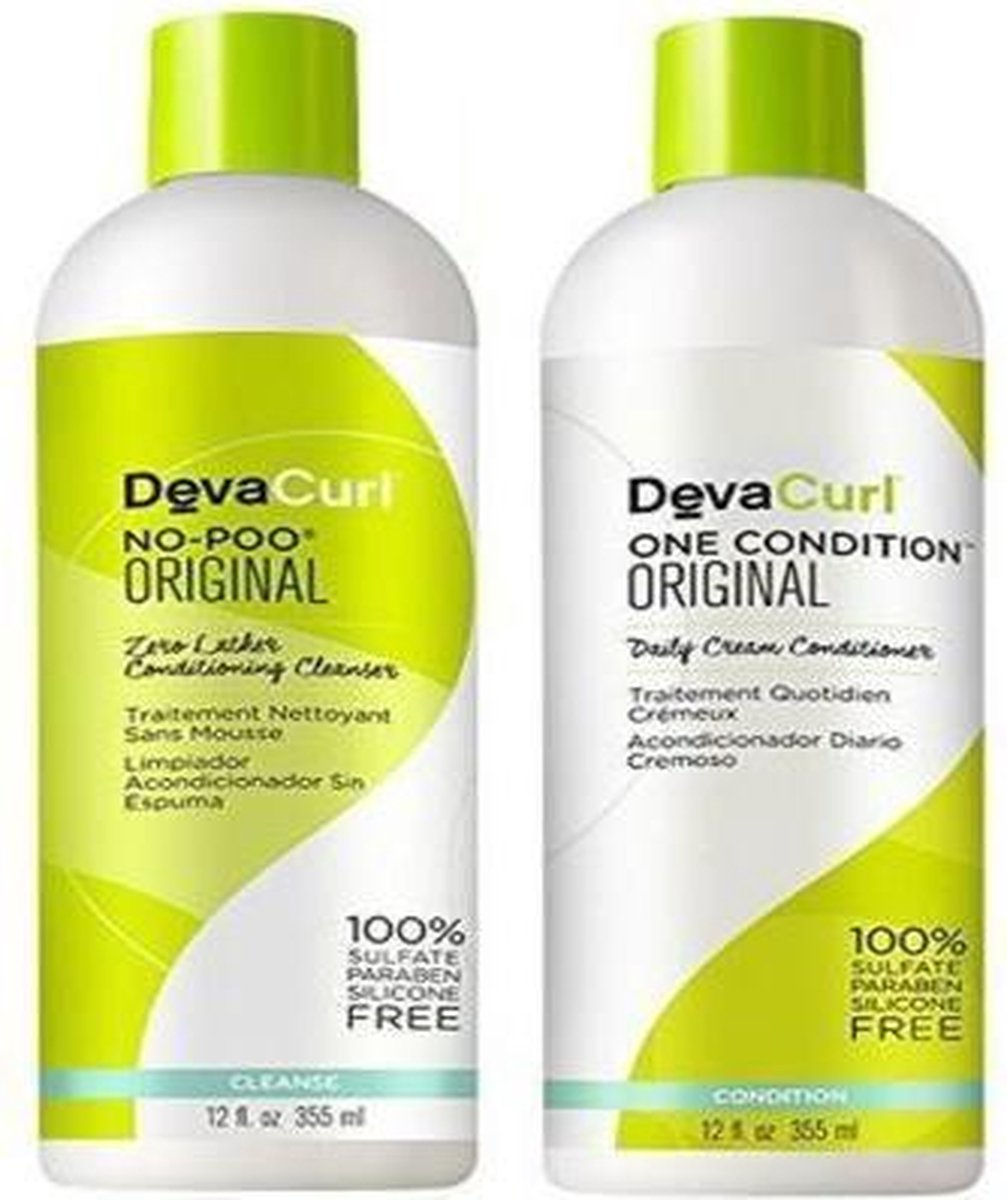 DevaCurl No-Poo + One Condition Setje