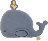 Lässig gebreid speeltje knuffel met rammelaar knetter Little Water Whale