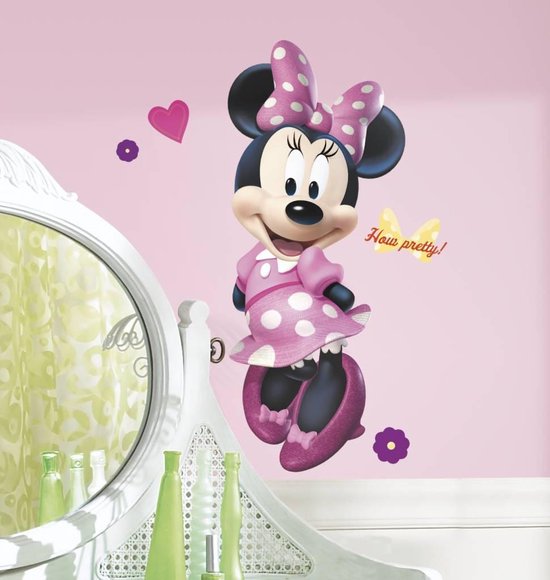 in stand houden De neiging hebben plein Minnie Mouse Muurstickers How Pretty (RoomMates) | bol.com