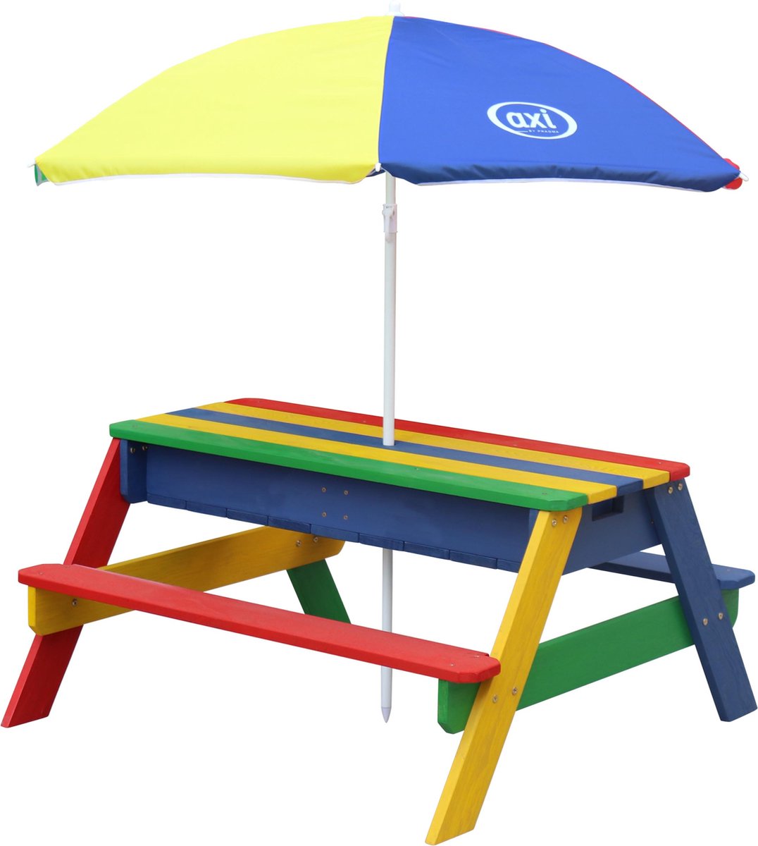 AXI Nick Zand & Water Picknicktafel in Regenboog kleuren - Verstelbare Parasol - FSC hout - Picknick tafel voor kinderen van hout — afbeelding 11