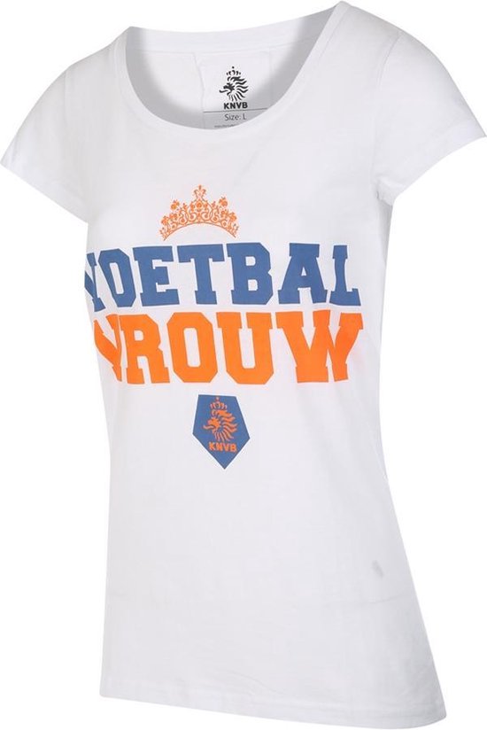 luister consultant rok KNVB - Nederlands Elftal - Leeuwinnen T-shirt Dames - Voetbal Vrouwen -  Blanco - Wit-M | bol.com