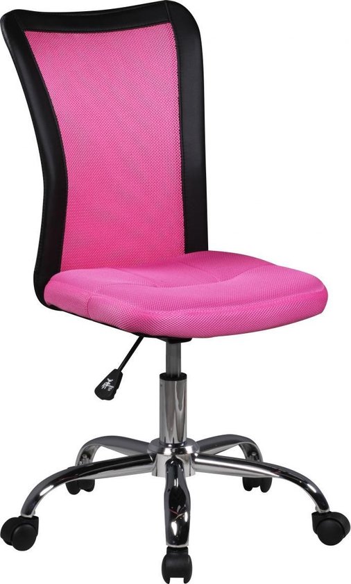 Bureaustoel - Kinderstoel - In hoogte verstelbaar - Mesh - Roze