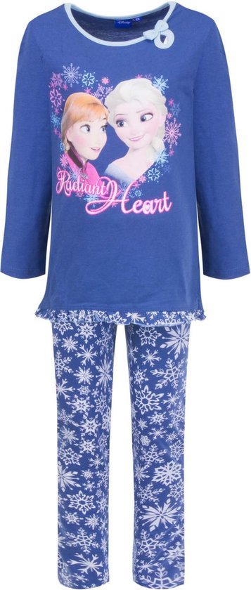 satelliet klimaat Duplicaat Kinder Pyjama|Disney Frozen elsa&anna|kl blauw mt 104 | bol.com