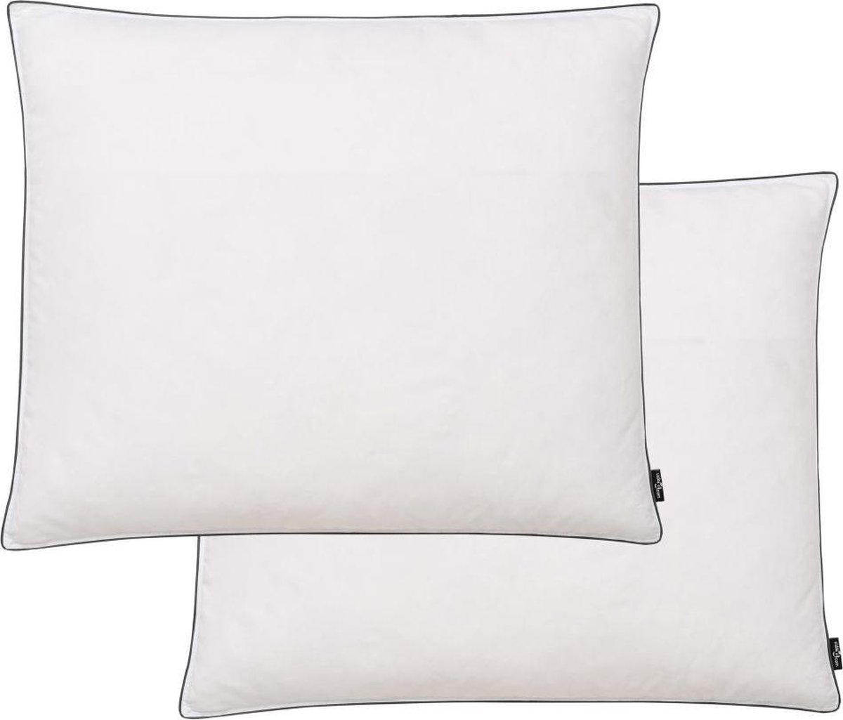 vidaXL - Kussens - 2 - st - zwaar - 70x60 - cm - dons-/verenvulling - wit