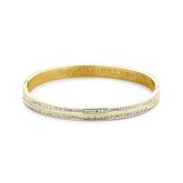 CO88 Collection Sparkle 8CB 90435 Stalen Bangle met kristallen 6 mm - One size - Goudkleurig