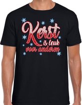 Fout Kerst shirt / t-shirt - kerst is leuk voor anderen - zwart - heren - kerstkleding / kerst outfit XL (54)