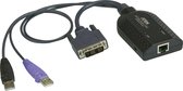 Aten KA7166-AX toetsenbord-video-muis (kvm) kabel Zwart