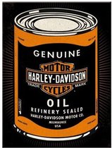 Harley Davidson Motor Oil.  Koelkastmagneet 8 cm x 6 cm.