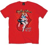 The Rolling Stones Heren Tshirt -XL- Start Me Up Rood