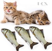 3x Vissen met kattenkruid VOORDEELPAKKET 3 STUKS kattenspeelgoed - Karper - 20 cm - Catnip