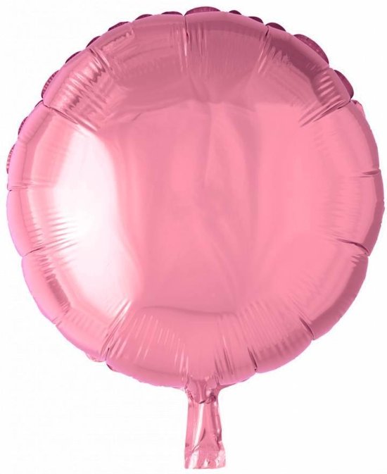 Helium Ballon Rond Lichtroze 46cm leeg