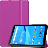 Lenovo Tab M7 hoes - Tri-Fold Book Case - Paars