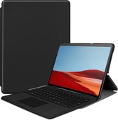 Microsoft Surface Pro X hoes - Tri-Fold Book Case - Zwart