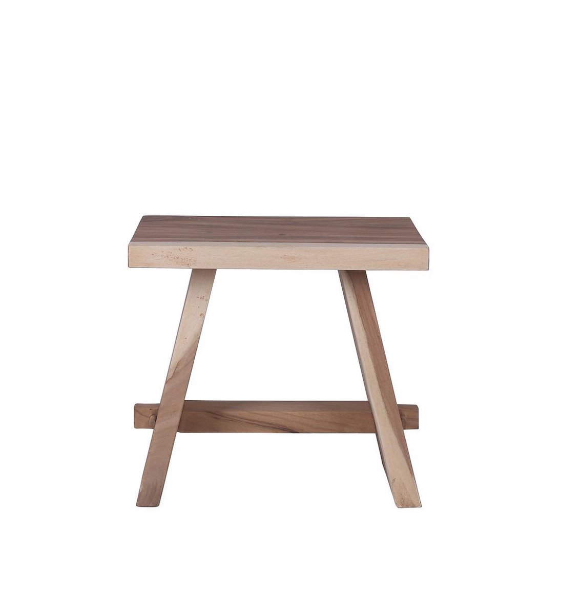 Kruk - Bijzettafel / plantentafel Janiri - Suar hout - 50/36/46 cm hoog - Nachtkastje